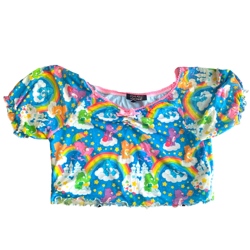 🌈💕 {NWOT} Dolls Kill x Care Bears - Mesh Top | Sharing Is Caring Crop Top!